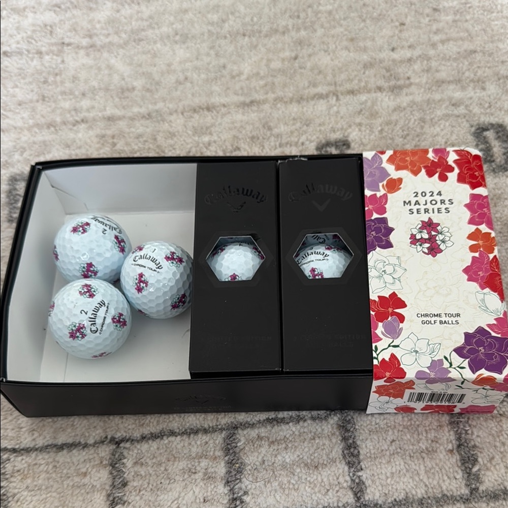 Callaway Chrome Tour Golf Ball - Azalea “First Major”- 3 sleeves (9 balls)